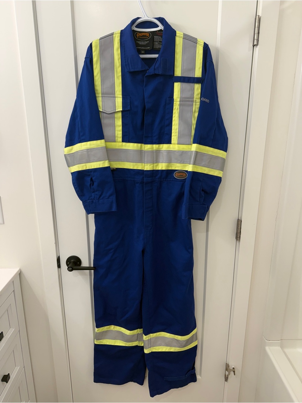 Pioneer High-Visibility FR Blue One-Piece Coverall with Reflective Trim